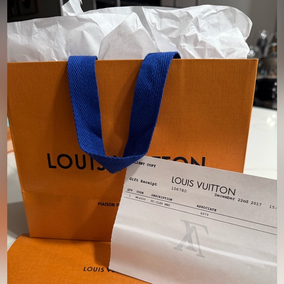 NWT Louis Vuitton Monogram Key Pouch in Brown and Gold - Picture 10 of 10